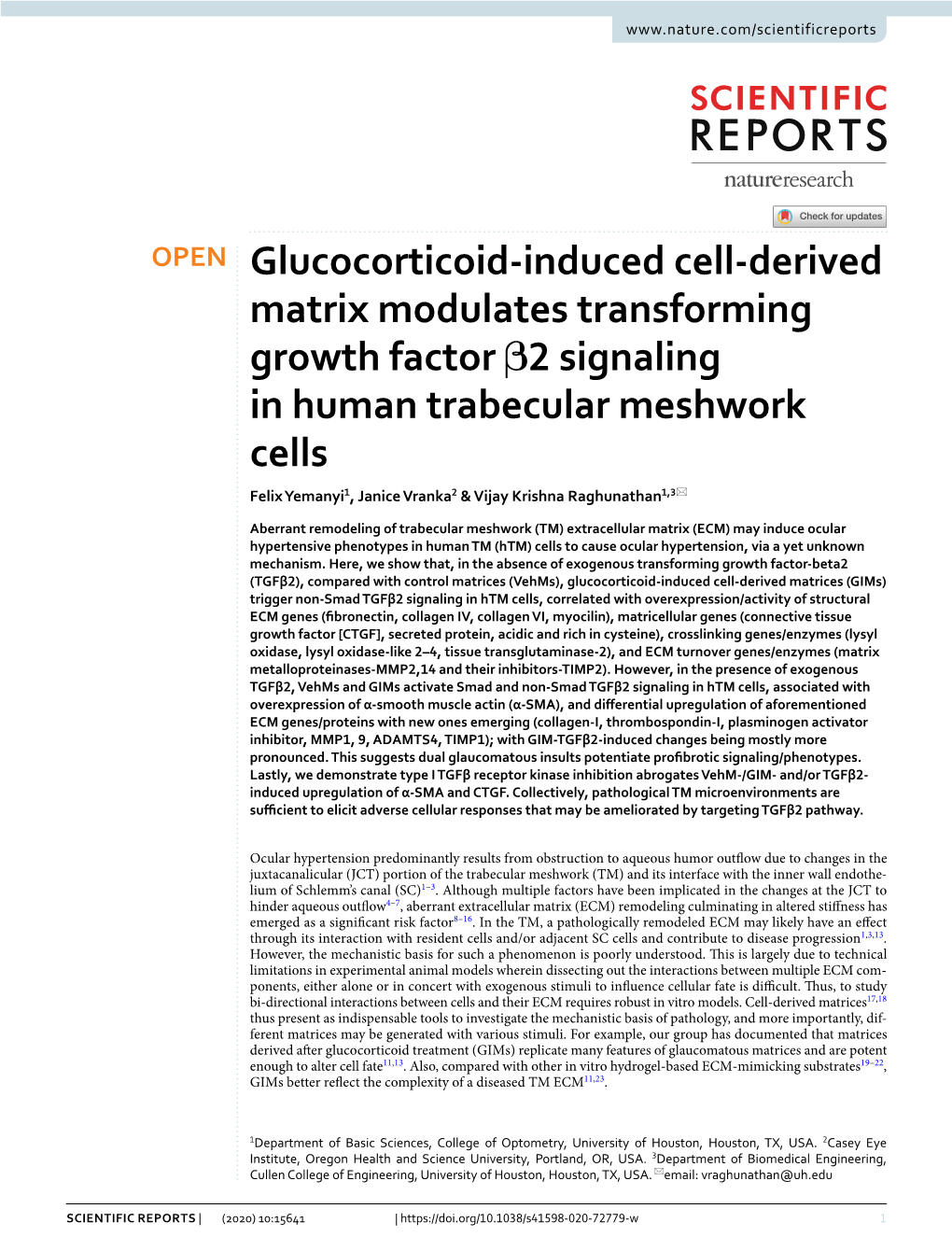 Glucocorticoid-Induced Cell-Derived Matrix Modulates Transforming