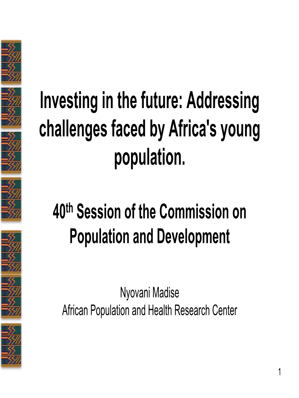 Addressing Challenges Faced by Africa's Young Population