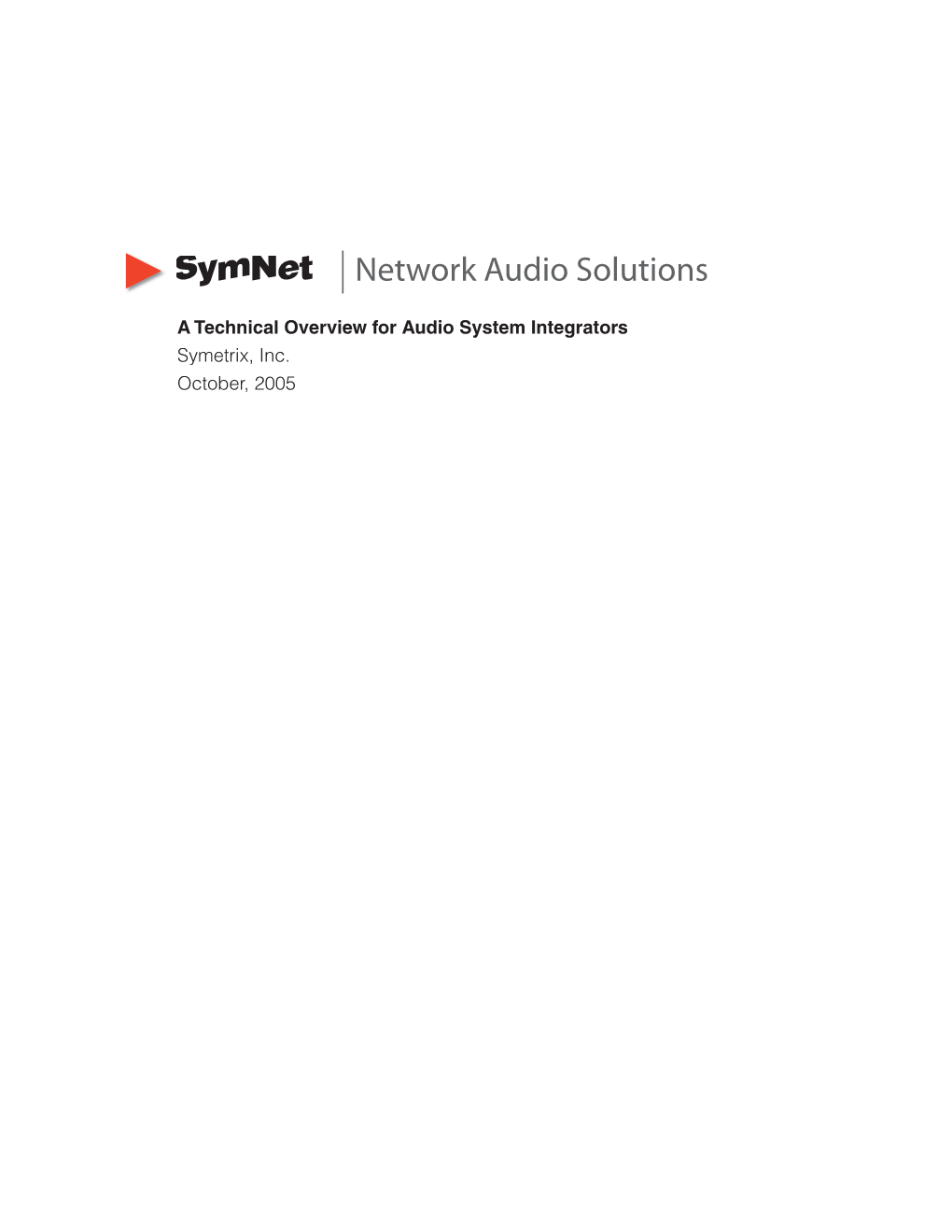 Symnet Network Audio Solutions