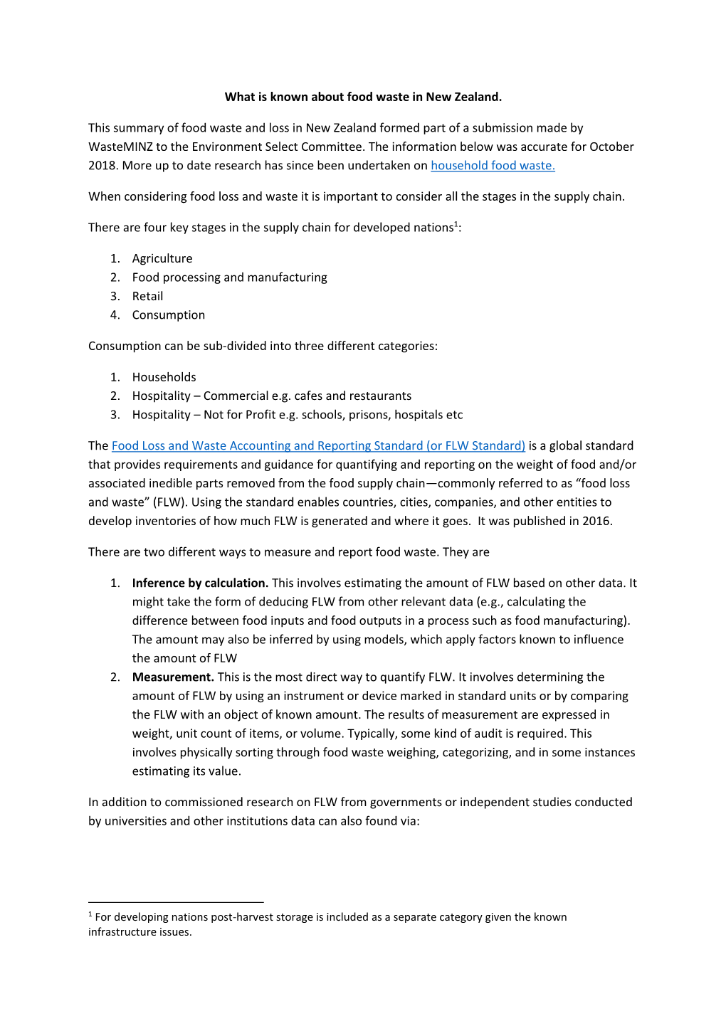 What Is Known About Food Waste in New Zealand. This Summary of Food