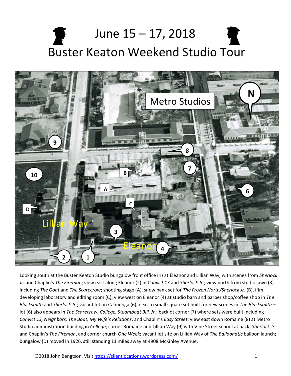 June 15 – 17, 2018 Buster Keaton Weekend Studio Tour