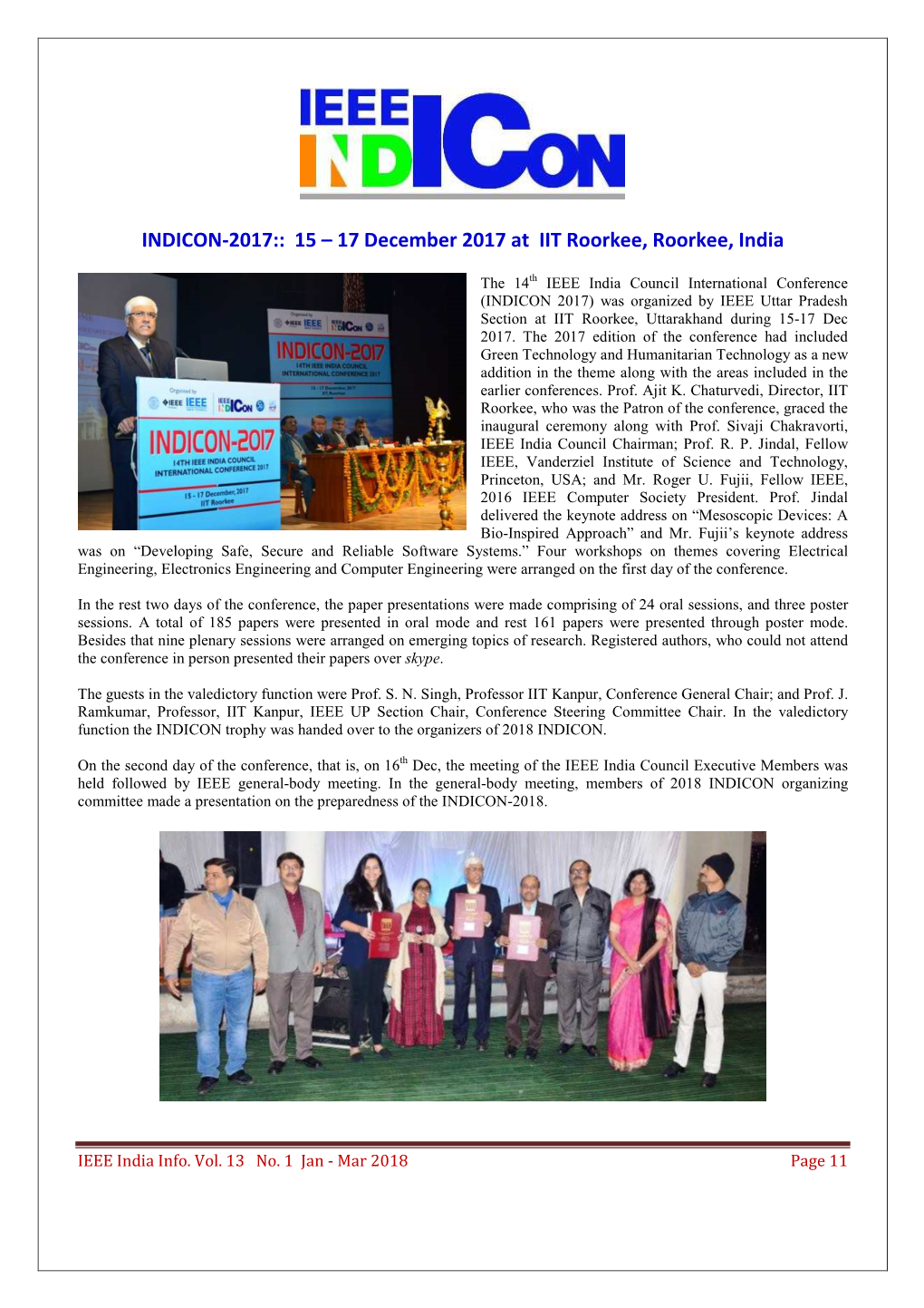 INDICON-2017:: 15 – 17 December 2017 at IIT Roorkee, Roorkee, India
