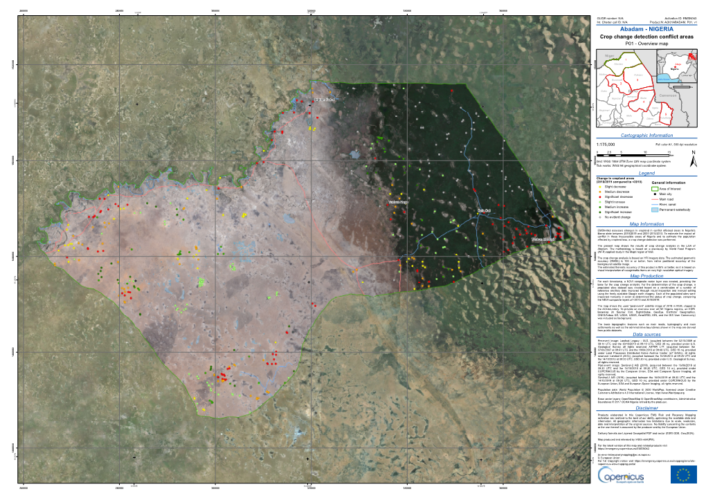 ABADAM, P 01, V1 Abadam - NIGERIA Crop Change Detection Conflict Areas P 01 - Overview Ma P