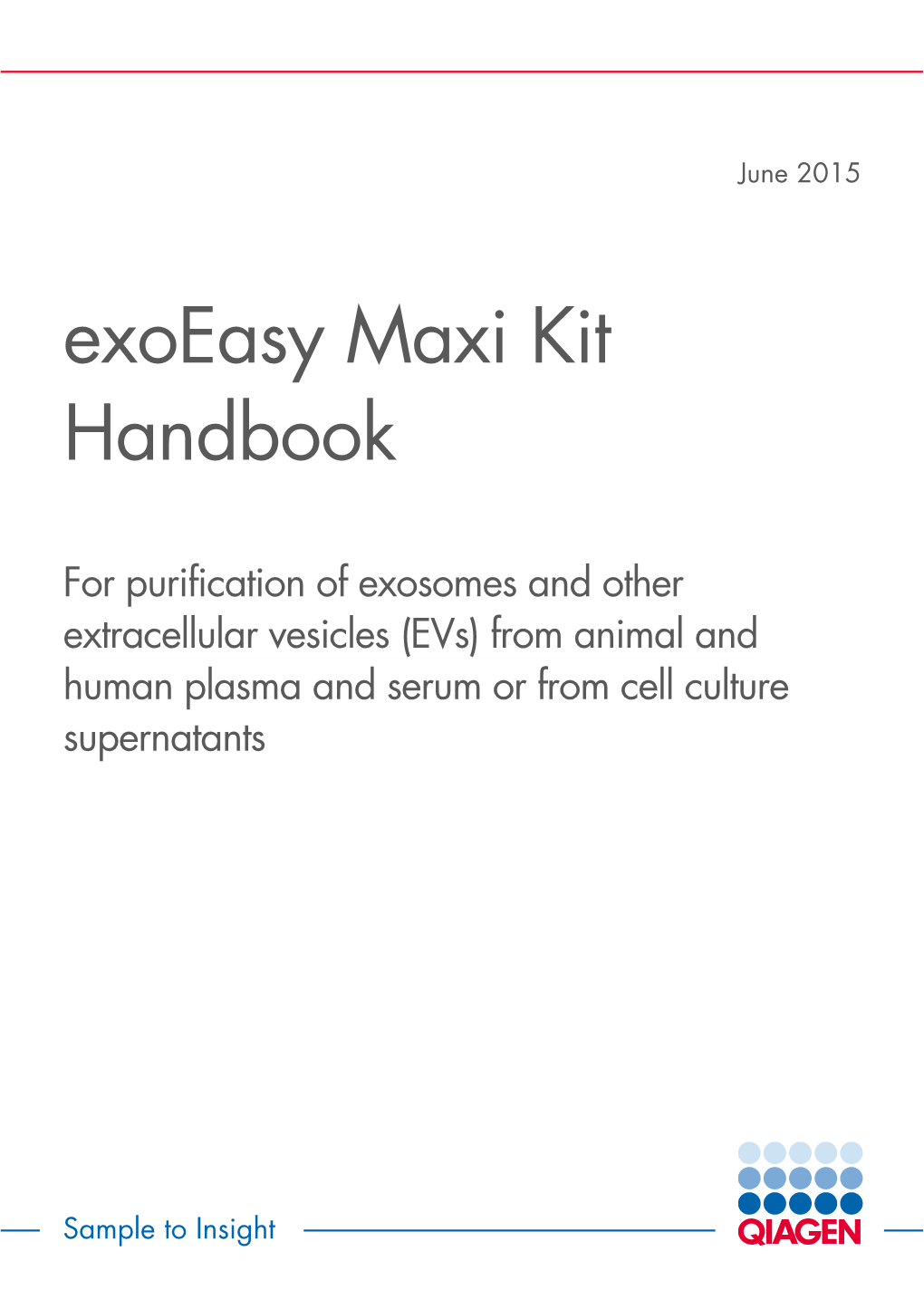 Exoeasy Maxi Kit Handbook