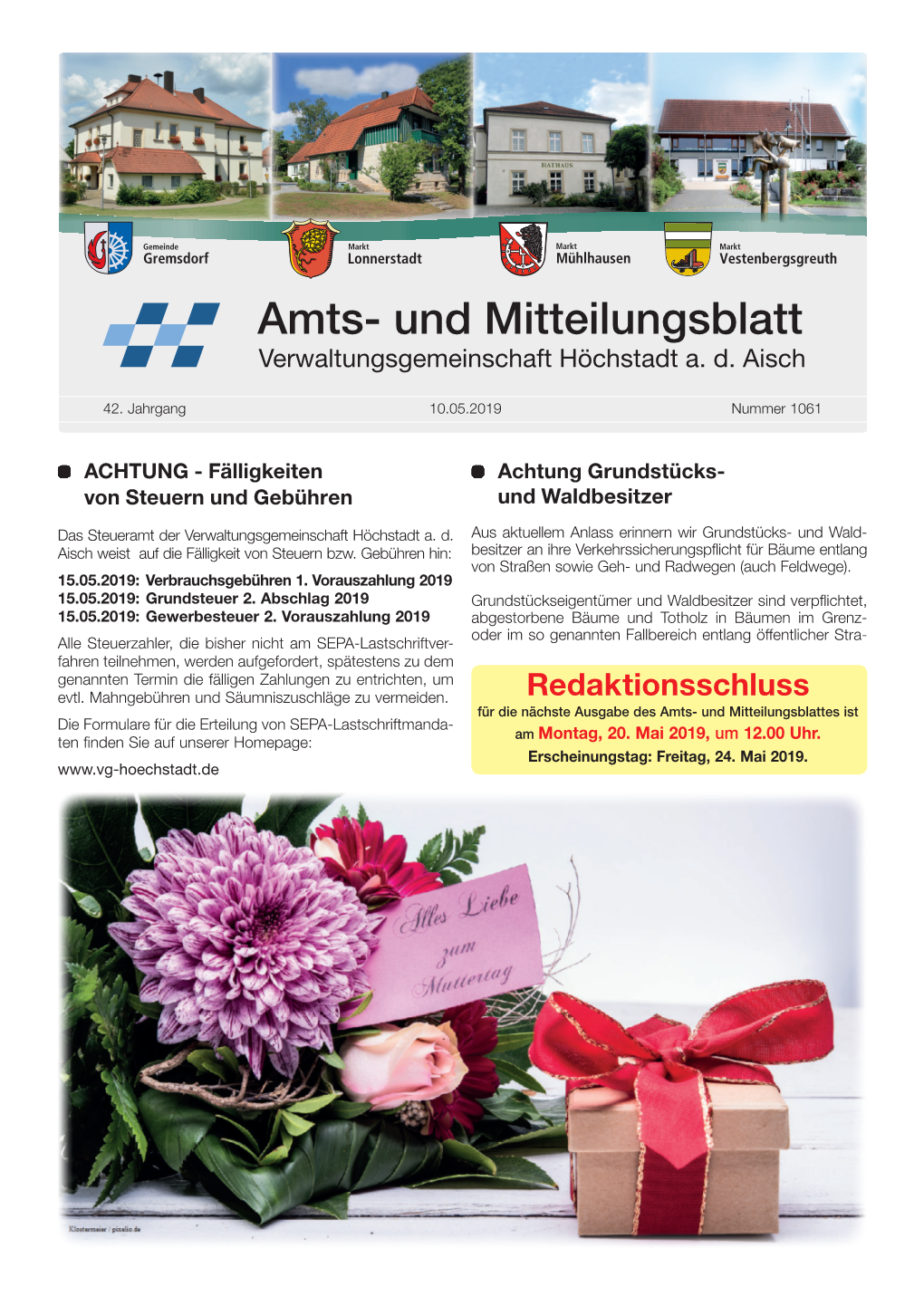 Amts- Und Mitteilungsblatt Verwaltungsgemeinschaft Höchstadt A