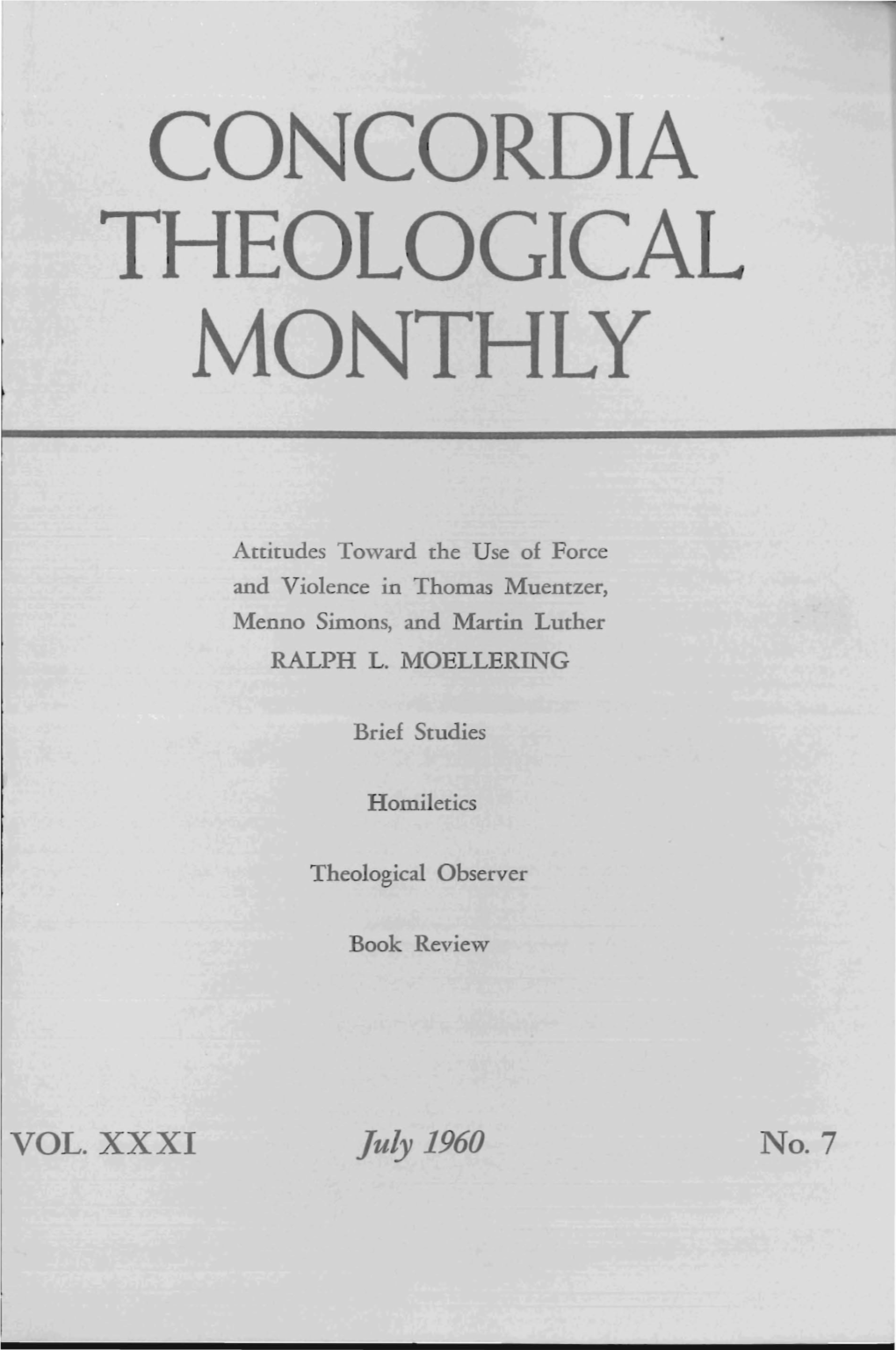 Concordia Theological Monthly