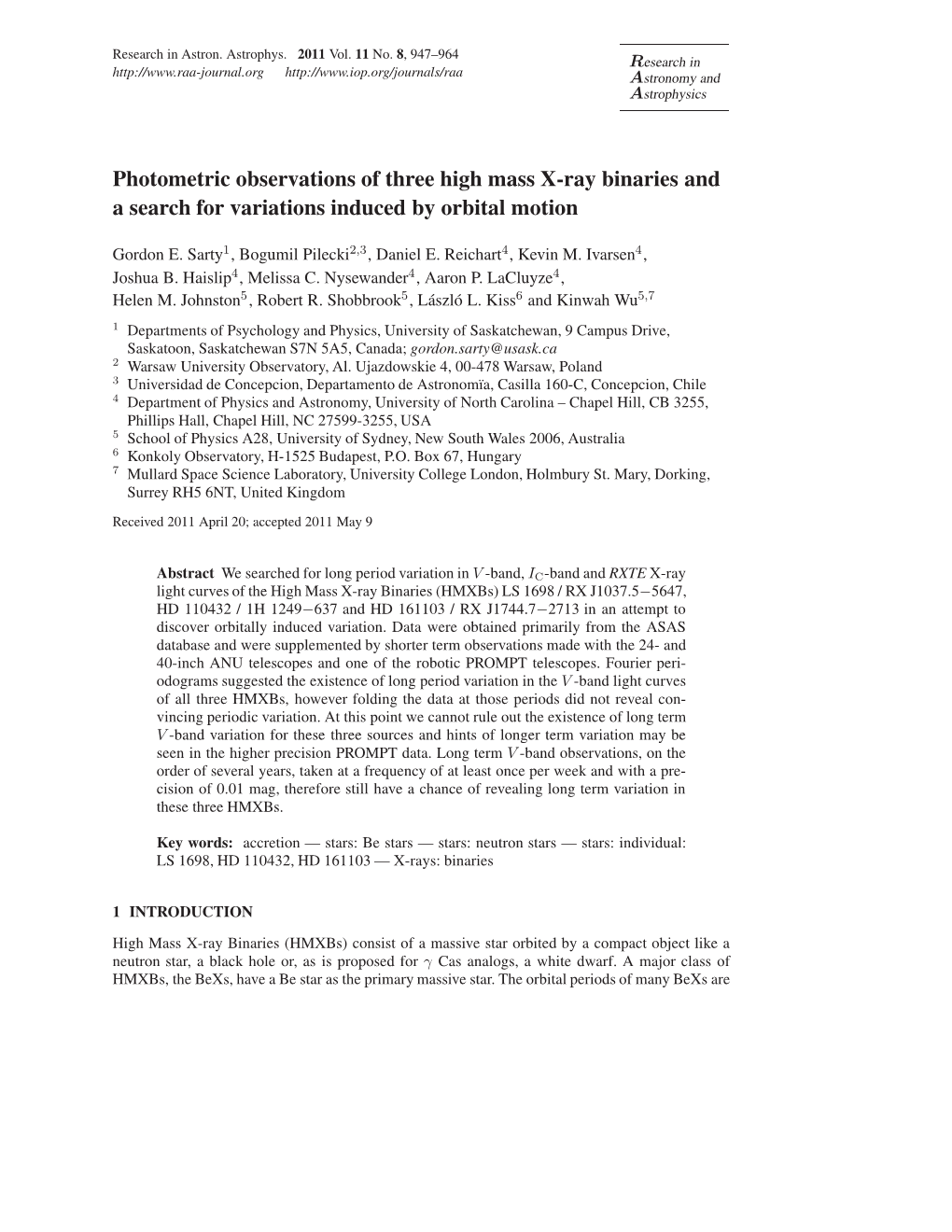 Photometric Observations of Three High Mass X-Ray Binaries and a Search for Variations Induced by Orbital Motion