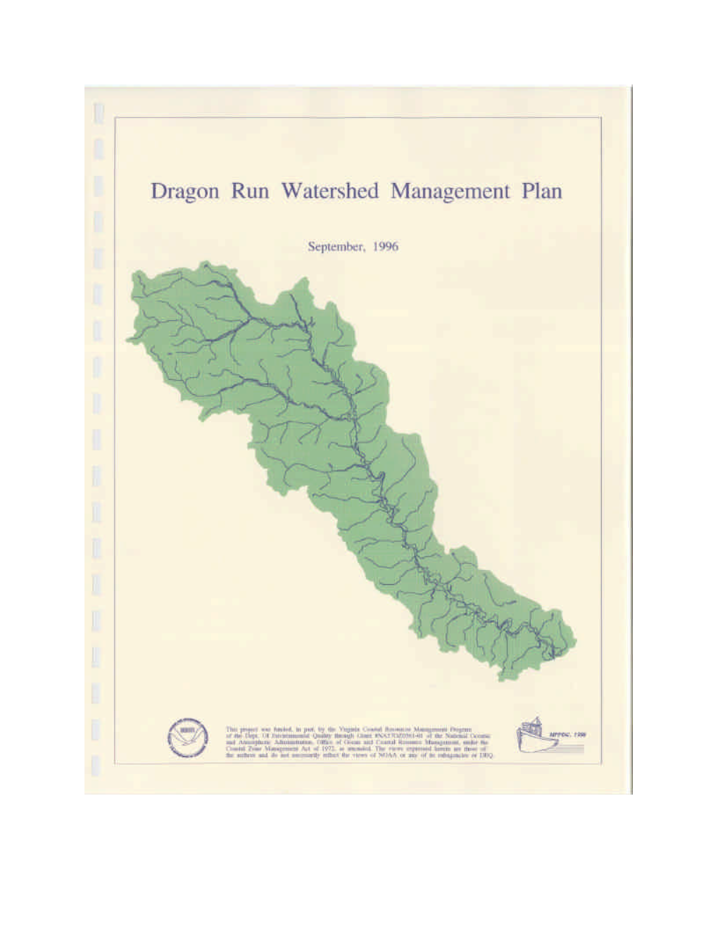 Dragon Run Watershed Management Plan Table of Contents