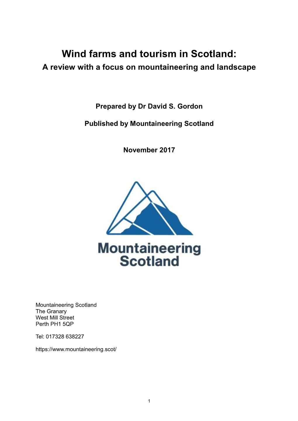 Wind Farms and Tourism in Scotland: a Review with a Focus on Mountaineering and Landscape