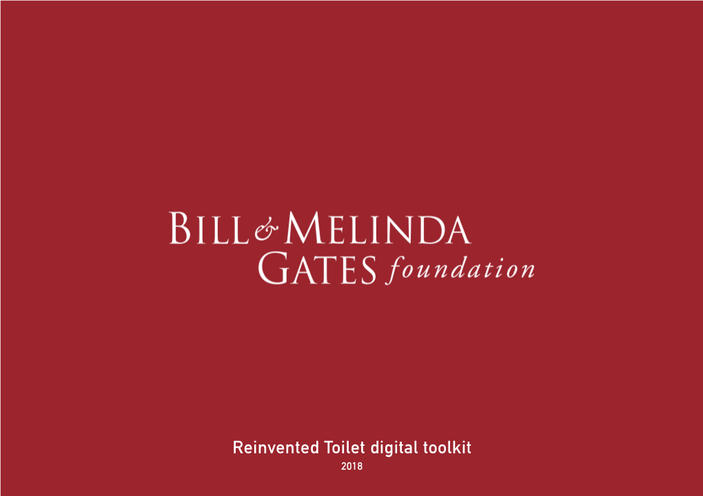 Reinvented Toilet Digital Toolkit 2018 Overview