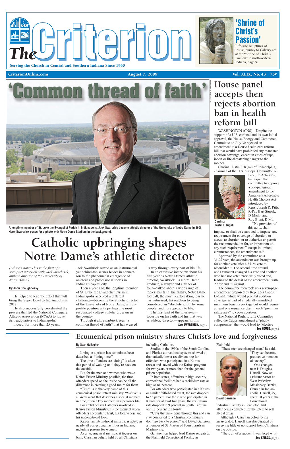 Catholic Upbringing Shapes Notre Dame's Athletic Director