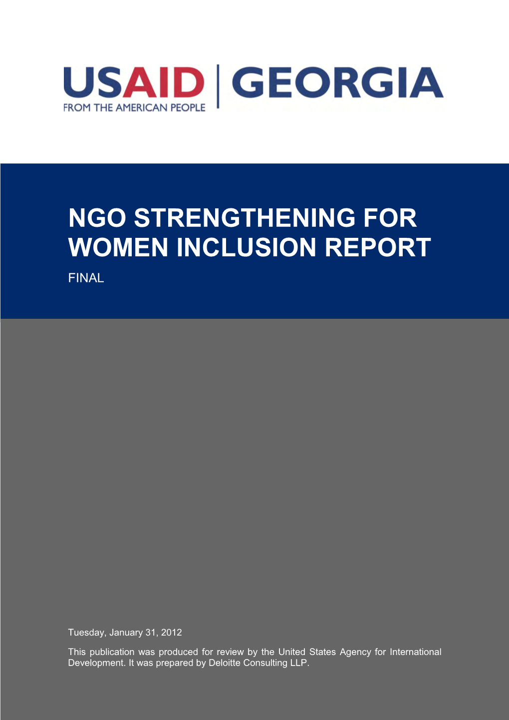 EPI Report: NGO Strengthening Women Inclusion