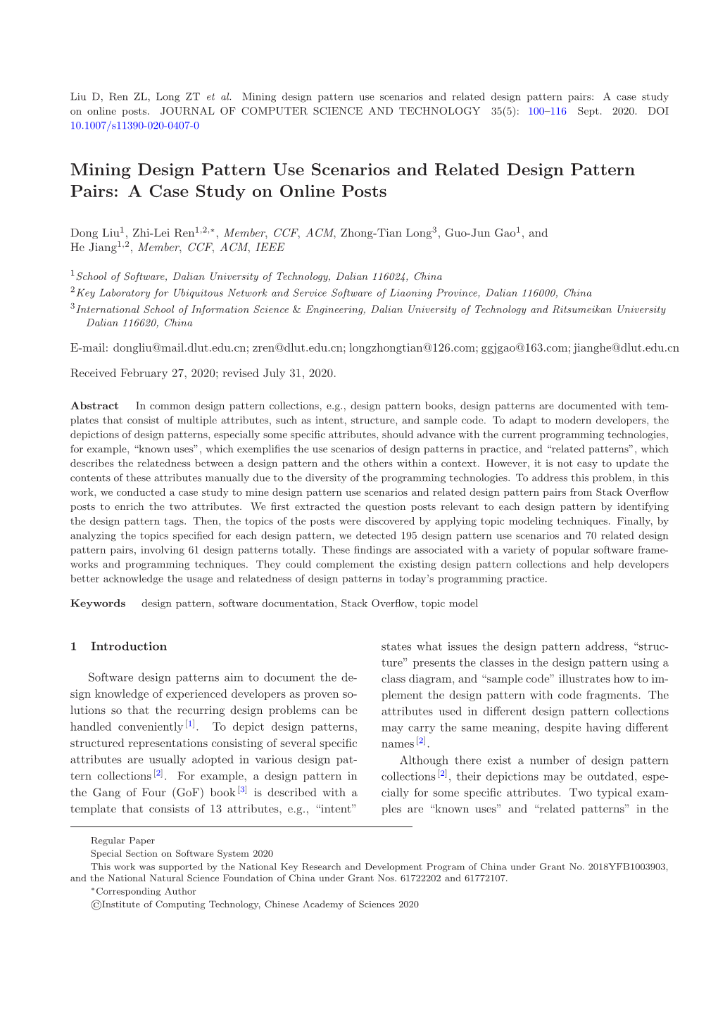 Mining Design Pattern Use Scenarios and Related Design Pattern Pairs: a Case Study on Online Posts