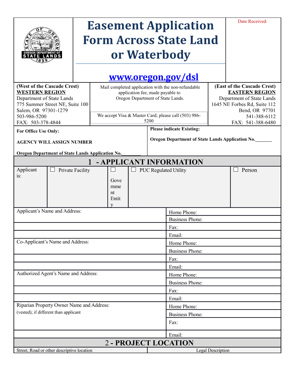 Easement - Across State Land Or Waterbody