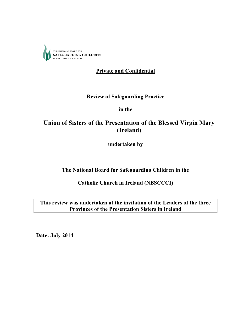 Union of Sisters of the Presentation of the Blessed Virgin Mary (Ireland)