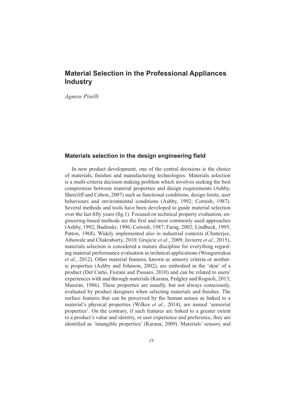 Material Selection in the Professional Appliances Industry