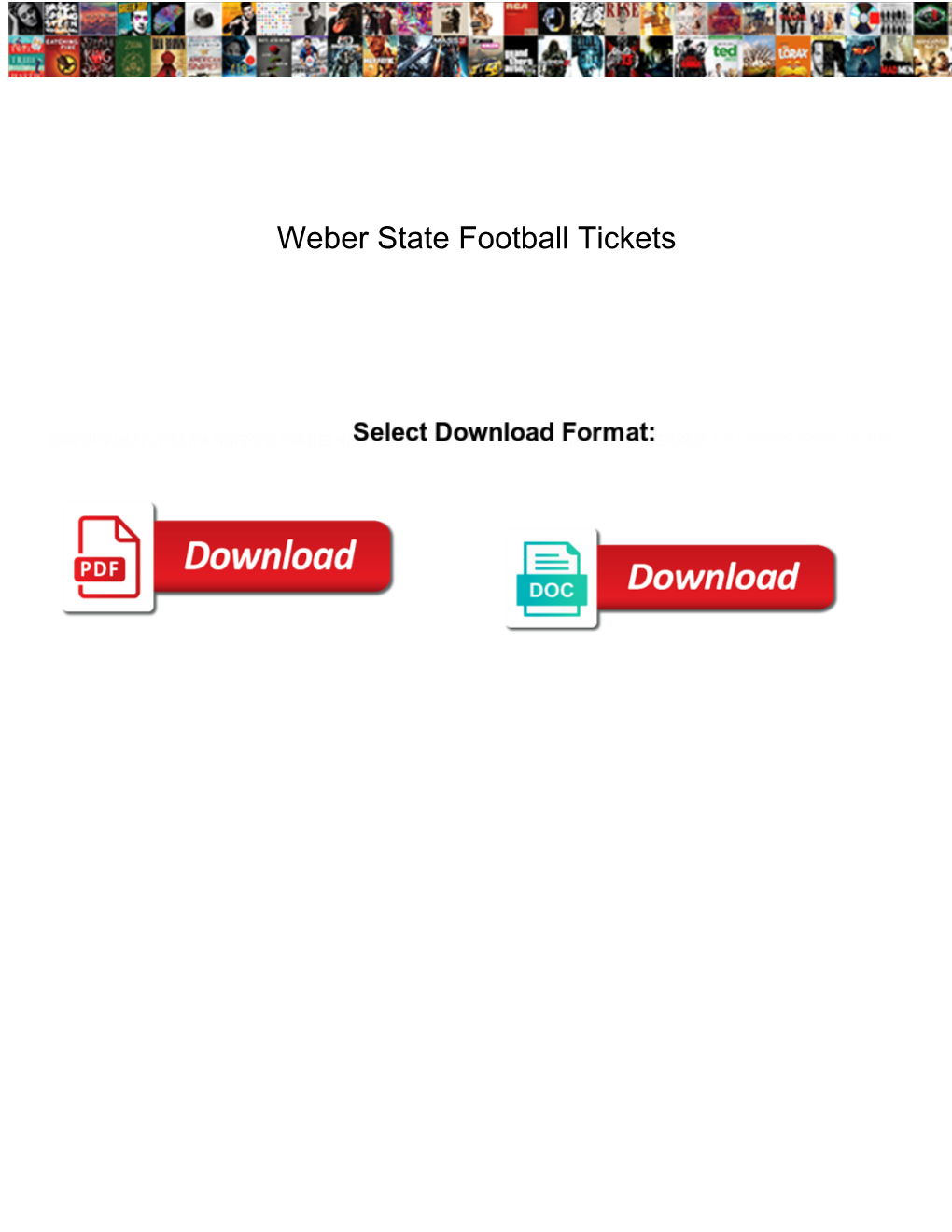 Weber State Football Tickets