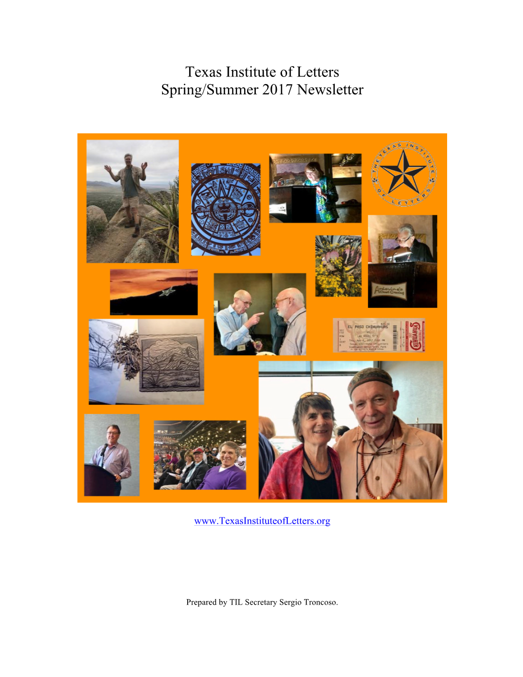 Texas Institute of Letters Spring/Summer 2017 Newsletter