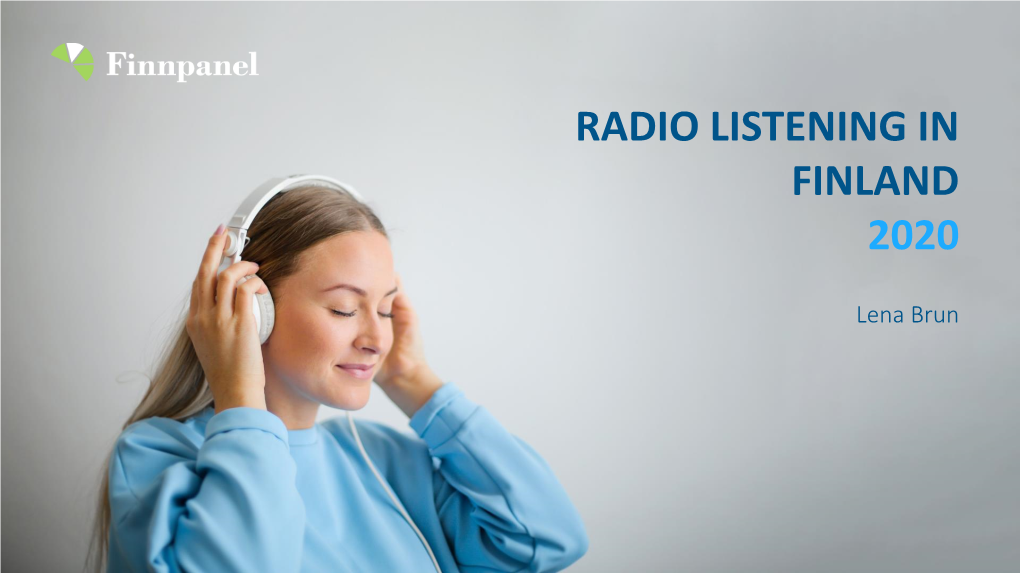 Radio: Radio Listening in Finland 2020