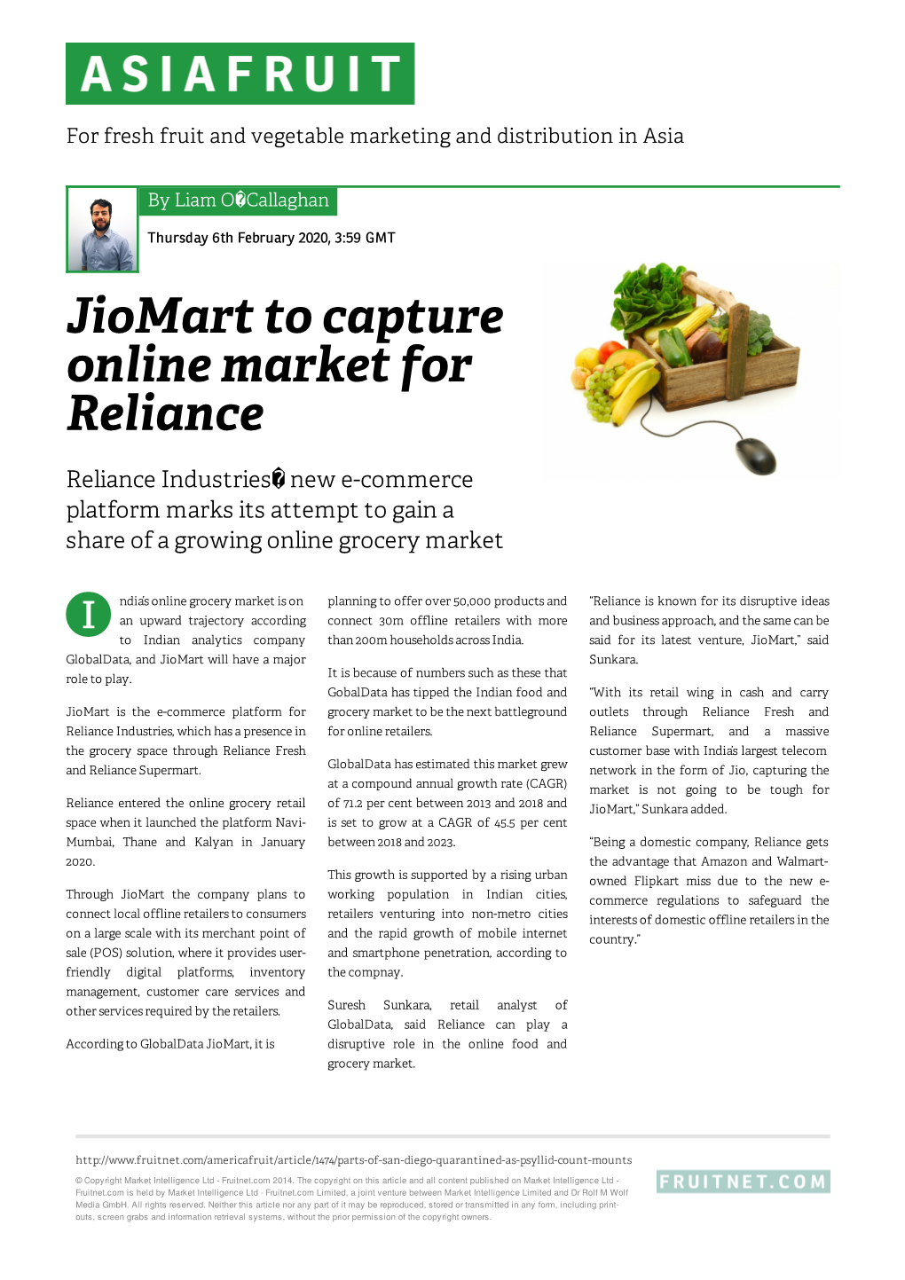 Jiomart to Capture Online Market for Reliance