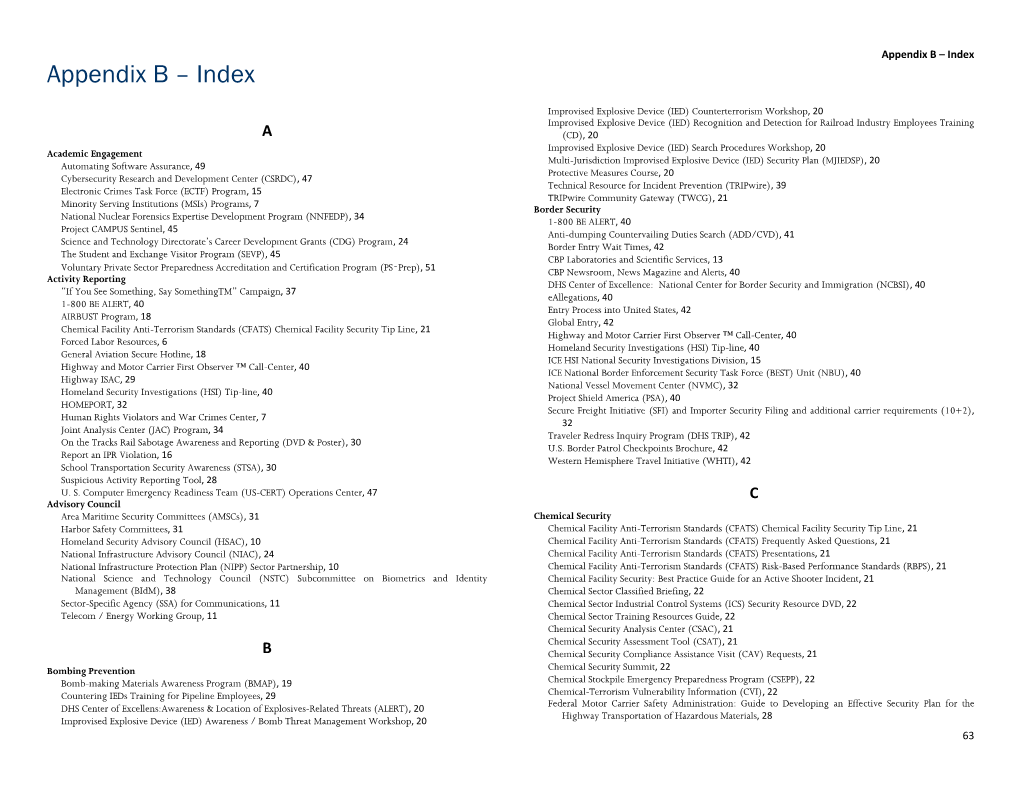 Private Sector Resources Catalog Index