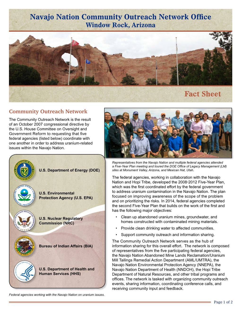 Navajo Nation Community Outreach Network Office Window Rock, Arizona