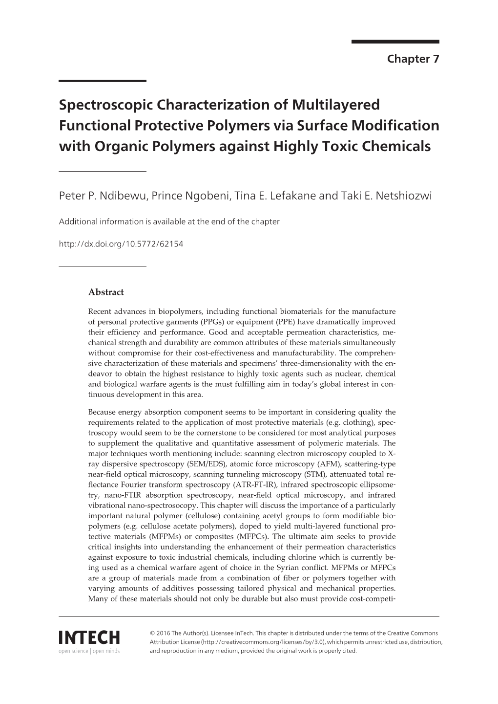 Spectroscopic Characterization of Multilayered Functional Protective Polymers Via Surface Modification with Organic Polymers Against Highly Toxic Chemicals
