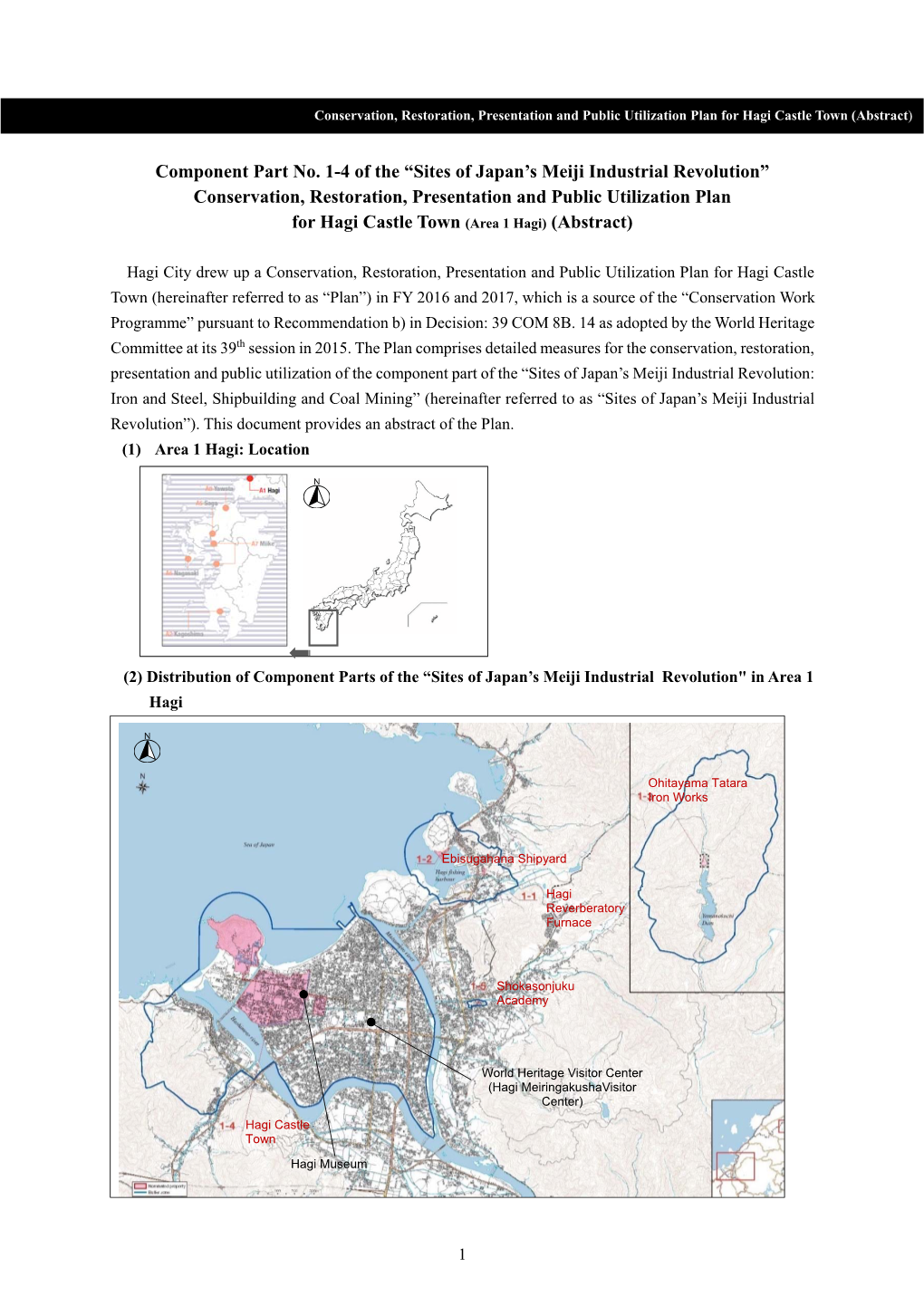 Conservation, Restoration, Presentation and Public Utilization Plan for Hagi Castle Town (Abstract)