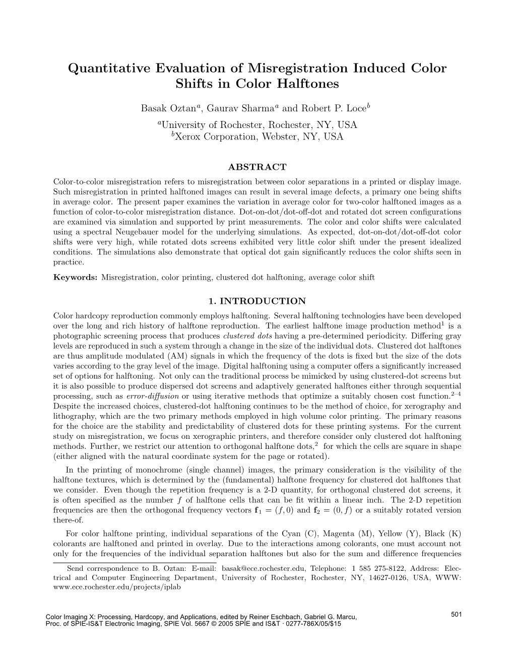 Quantitative Evaluation of Misregistration-Induced Color Shifts