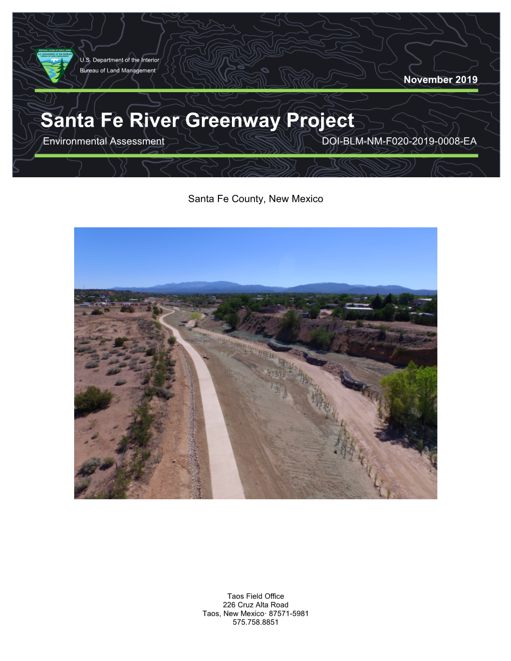 Santa Fe River Greenway Project Environmental Assessment DOI-BLM-NM-F020-2019-0008-EA