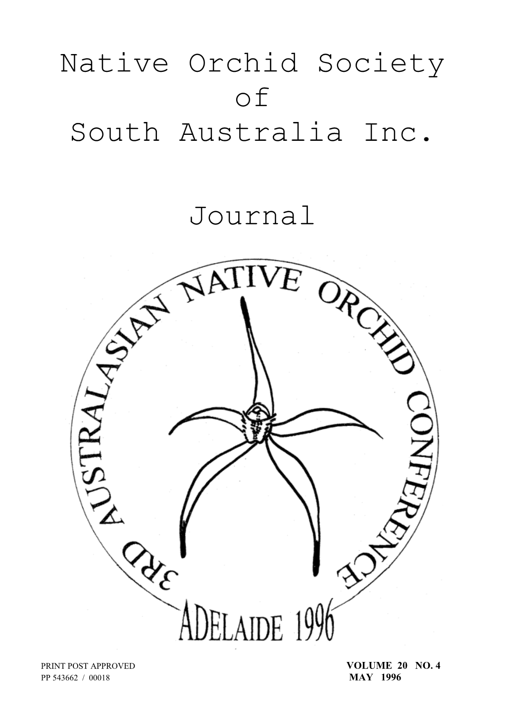 Native Orchid Society of South Australia Inc. Journal
