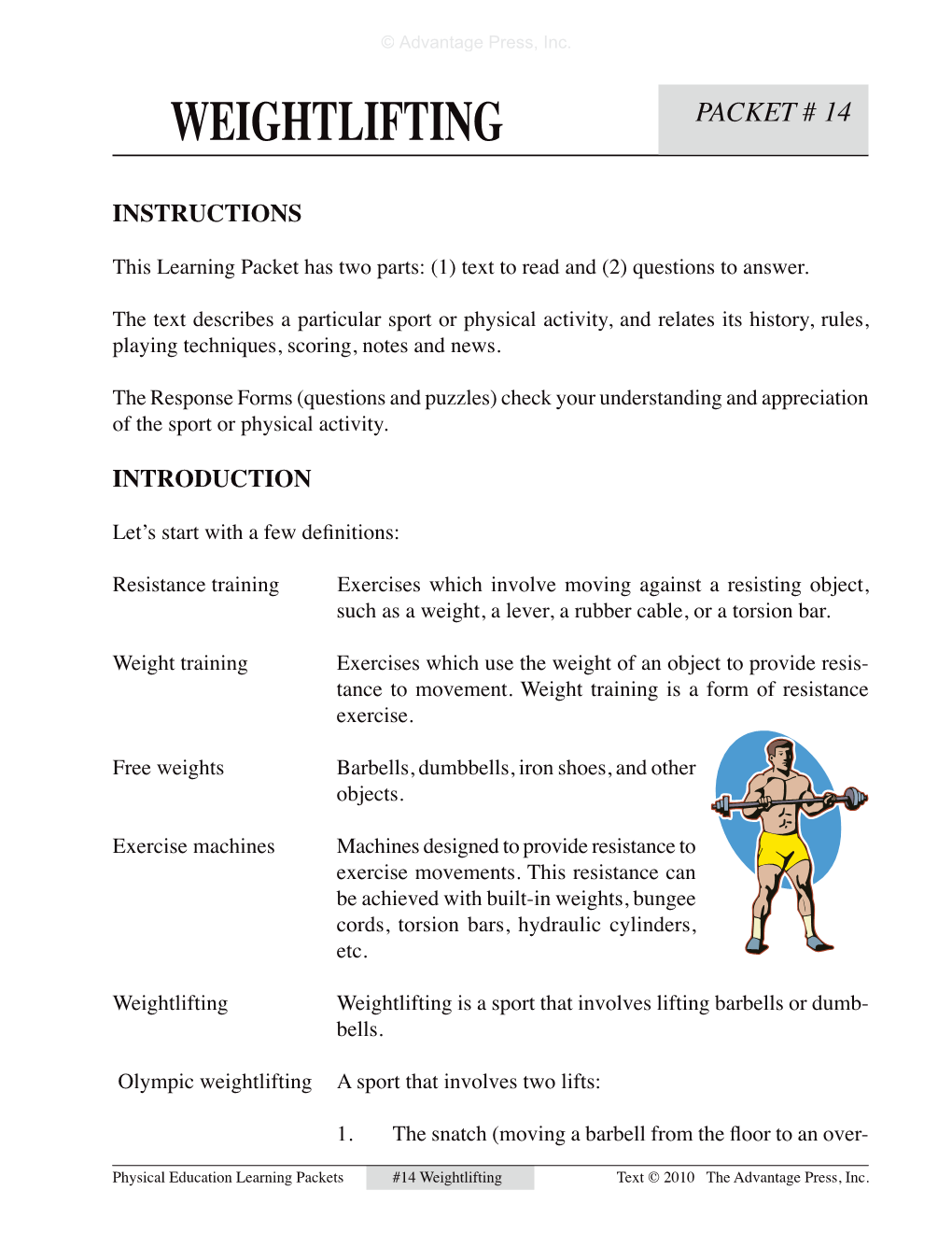 Weightlifting Packet # 14