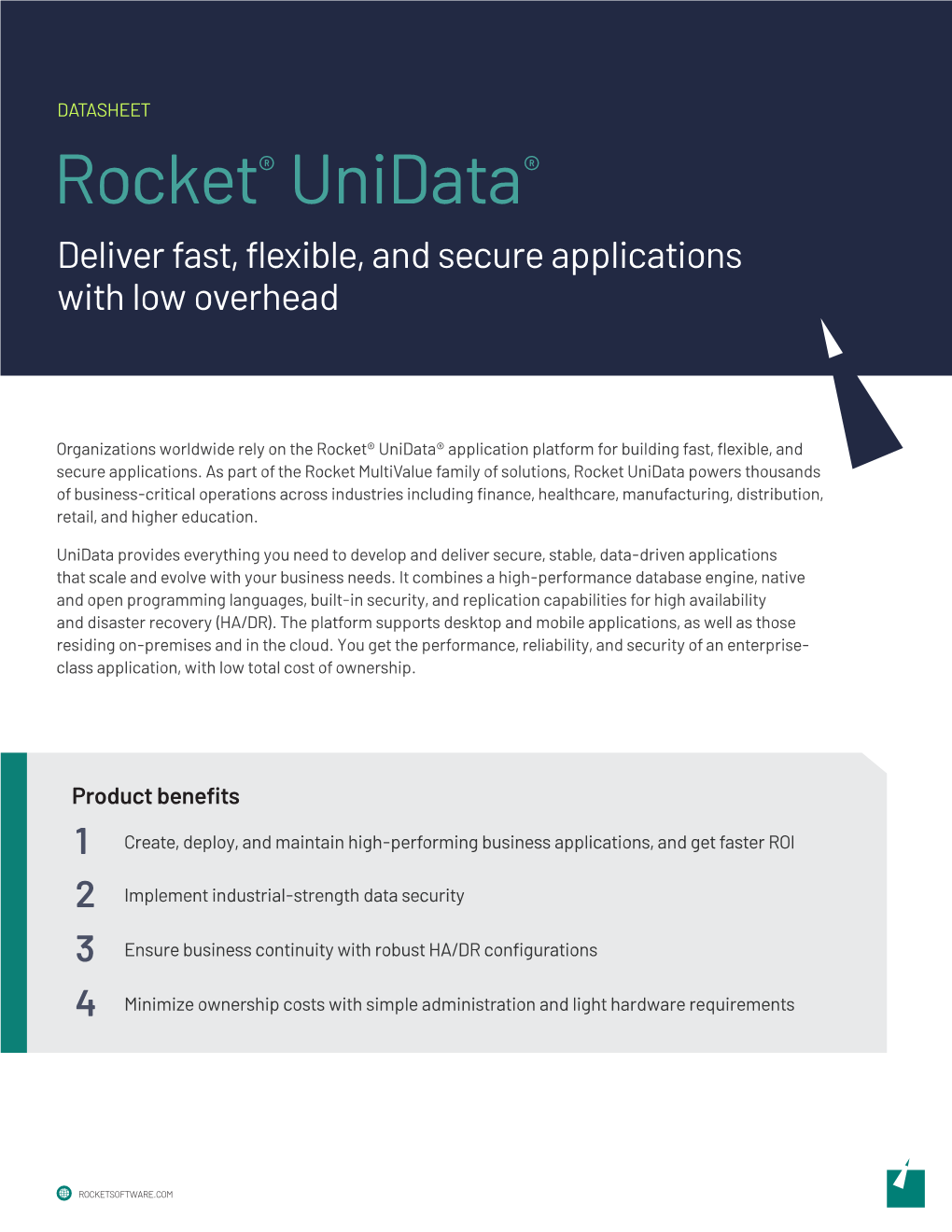 Rocket Unidata Datasheet