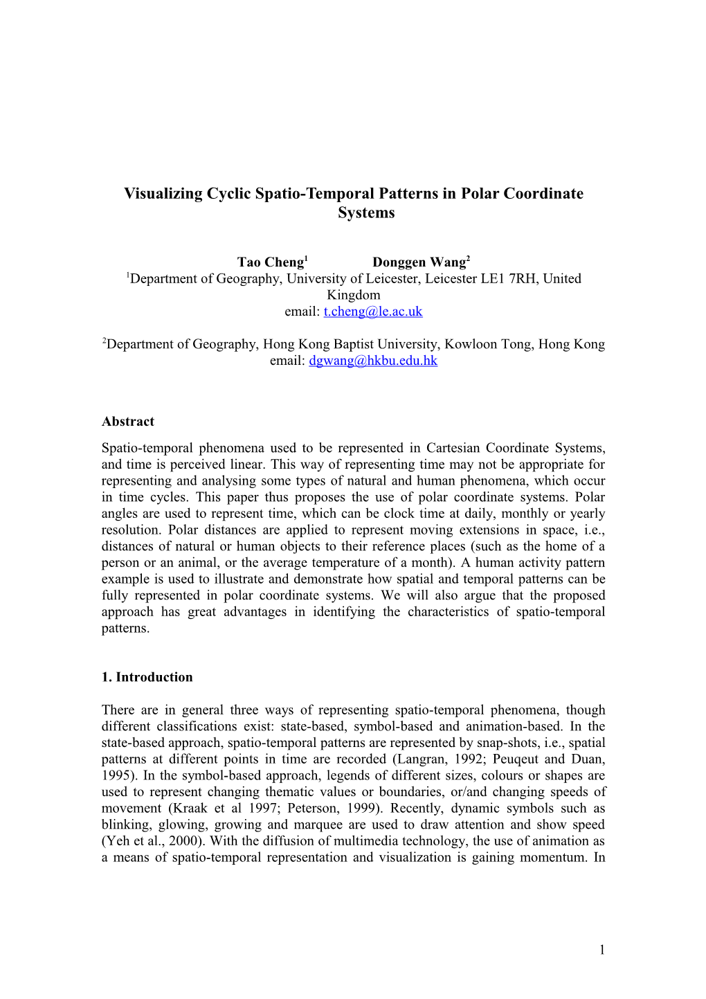 Visualizing Cyclic Spatio-Temporal Patterns in Polar Coordinate System