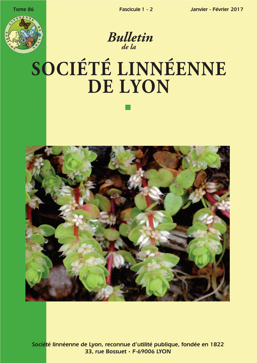 Société Linnéenne De Lyon Éenne N