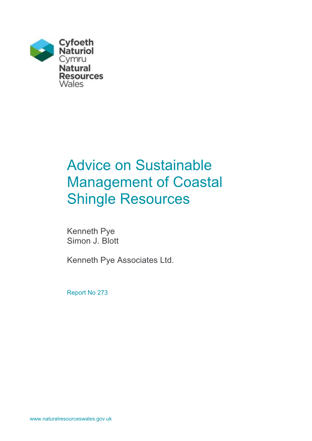 Advice on Sustainable Management of Coastal Shingle Resources