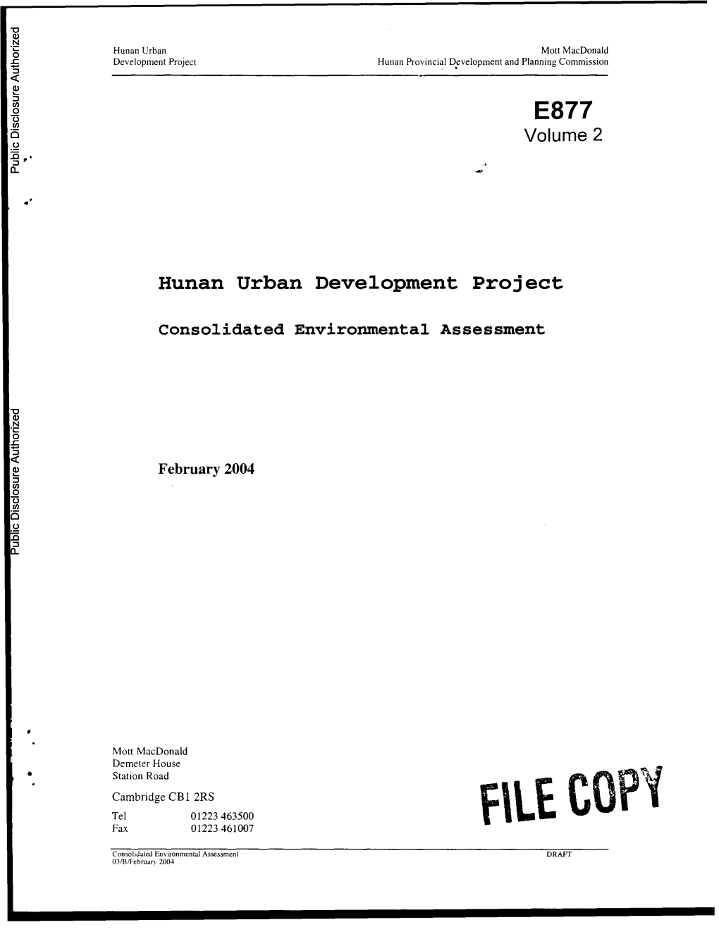 World Bank Document