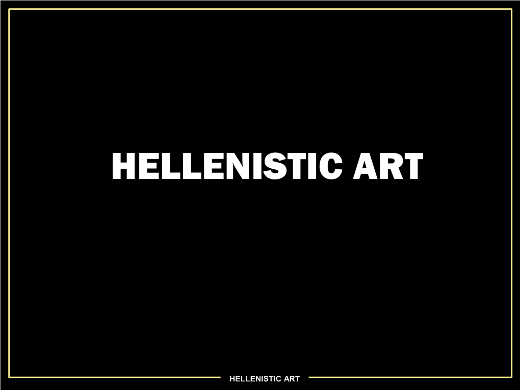 Hellenistic Art