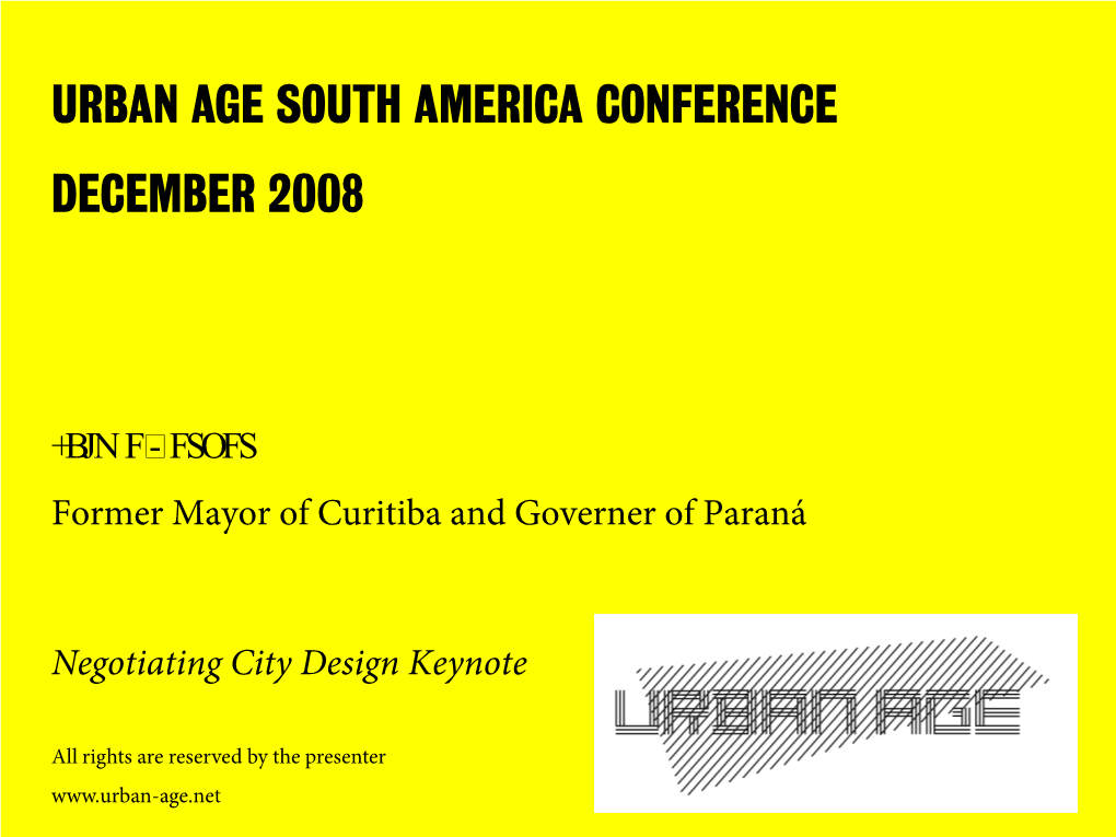 Negotiating City Design Keynote