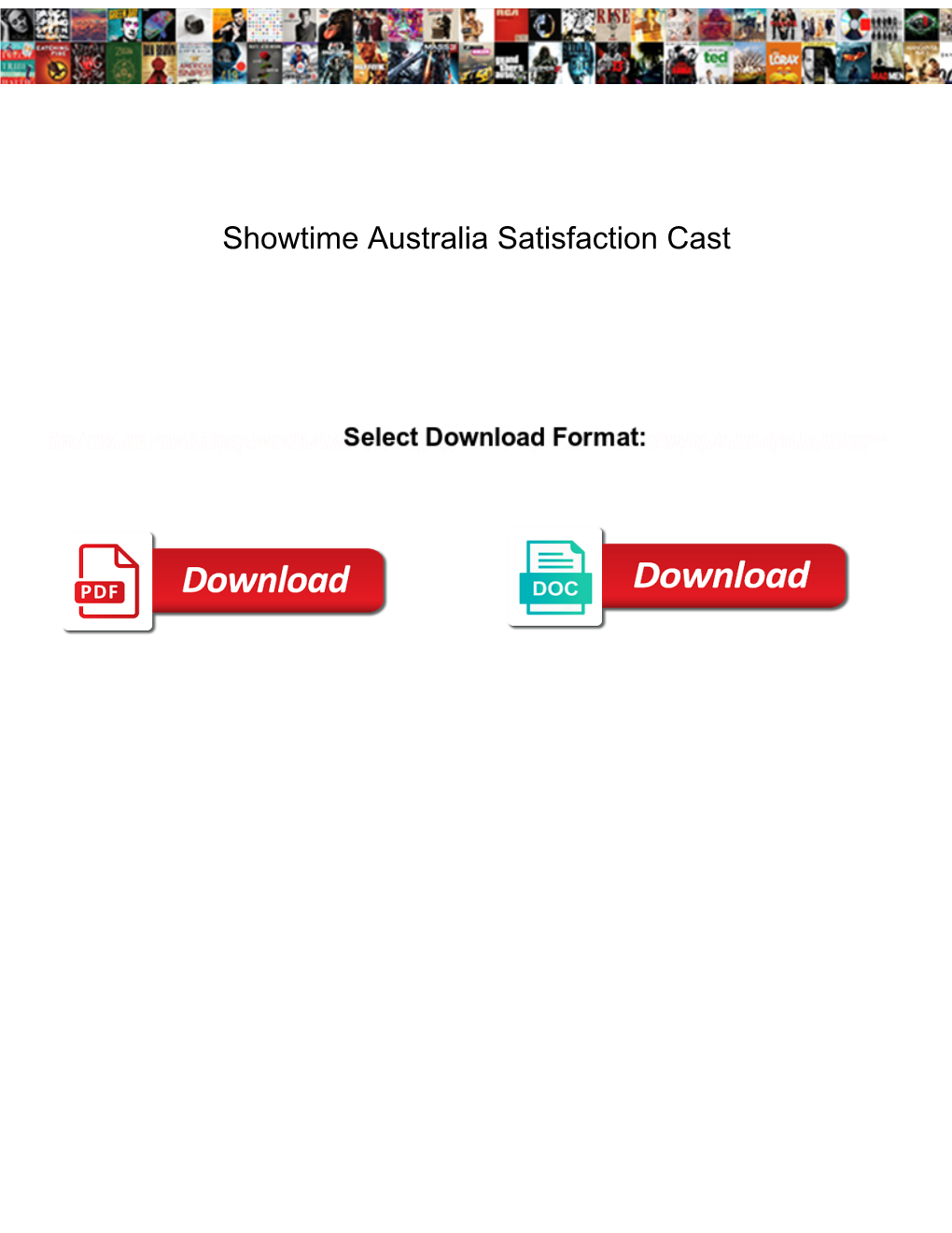 Showtime Australia Satisfaction Cast