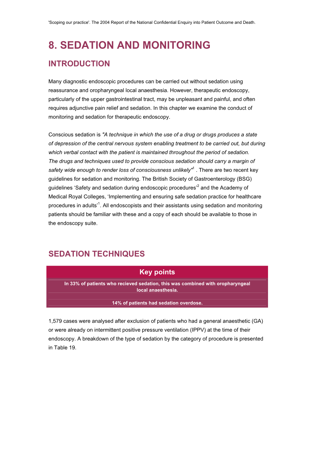 8. Sedation and Monitoring