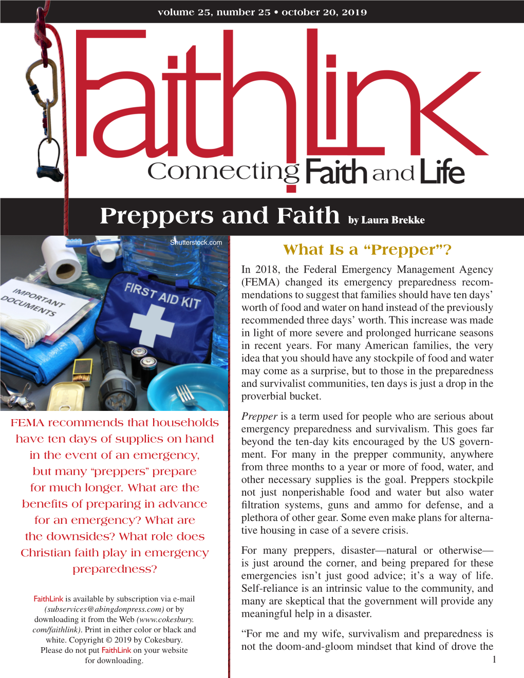 Preppers and Faith by Laura Brekke