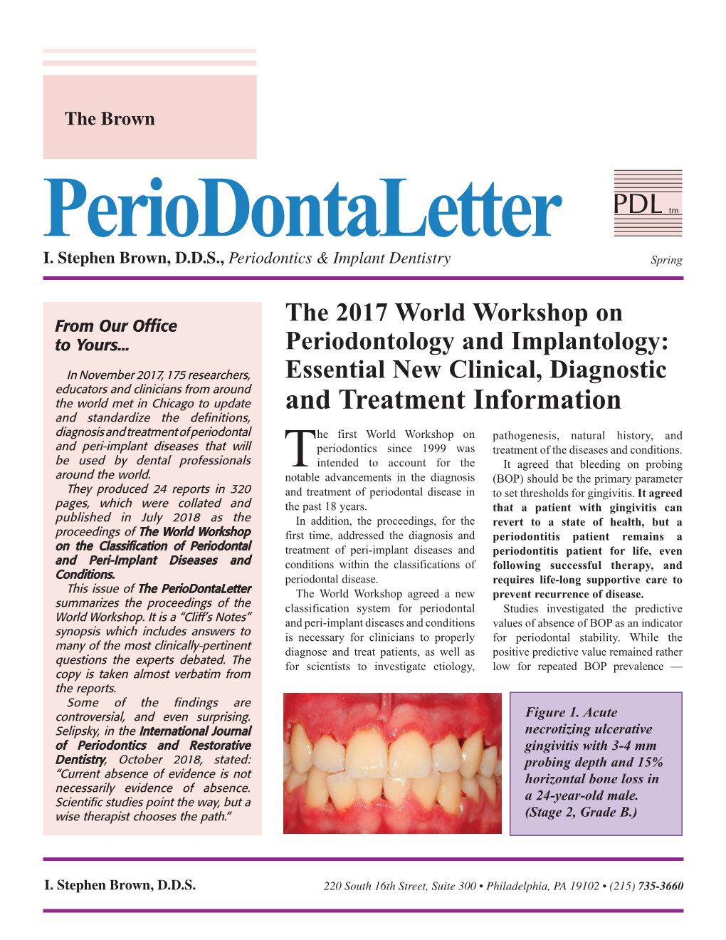 The 2017 World Workshop on Periodontology and Implantology