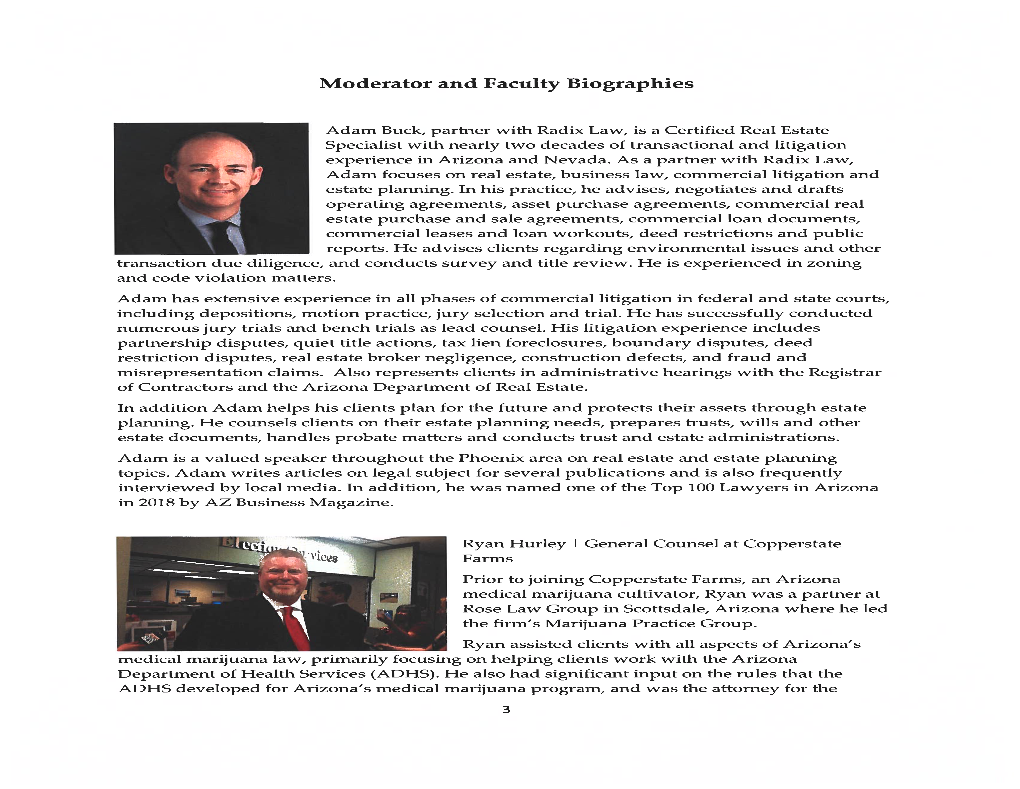 Moderator and Faculty Biographies