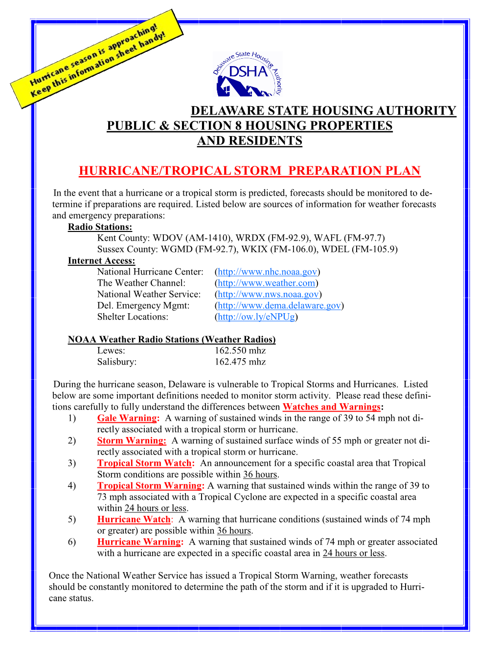 Delaware State Housing Authority Public & Section 8