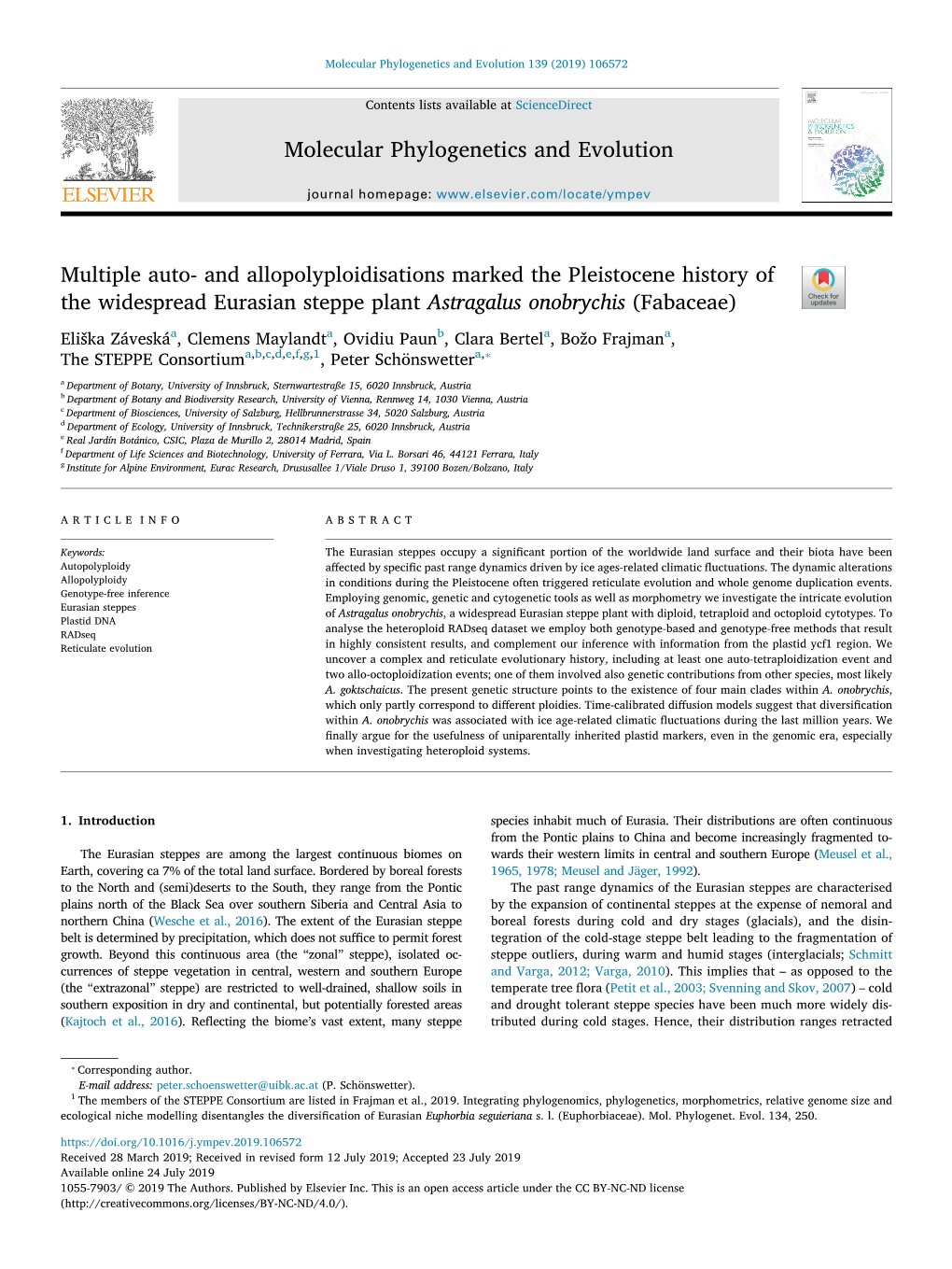 Multiple Auto- and Allopolyploidisations Marked The