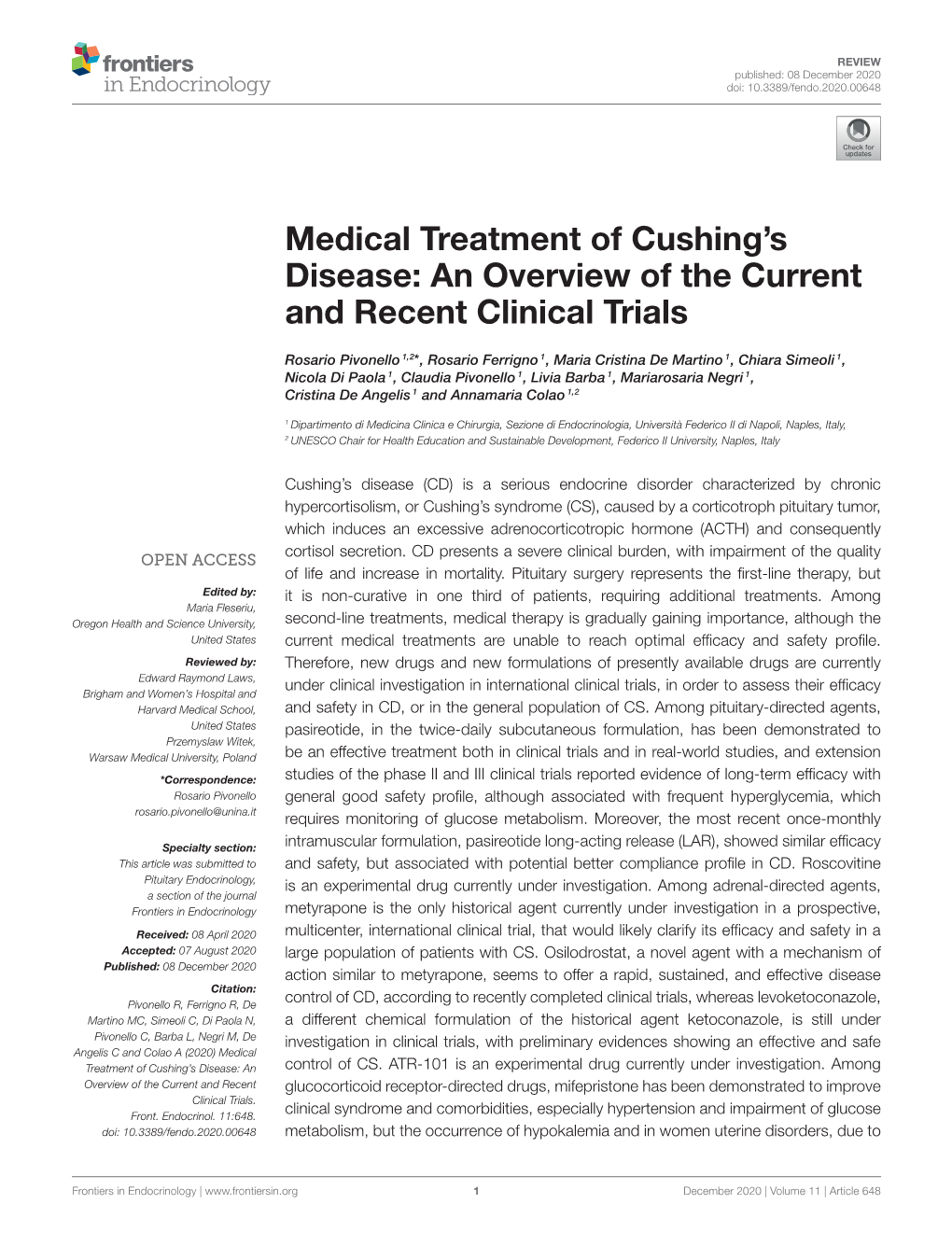 An Overview of the Current and Recent Clinical Trials