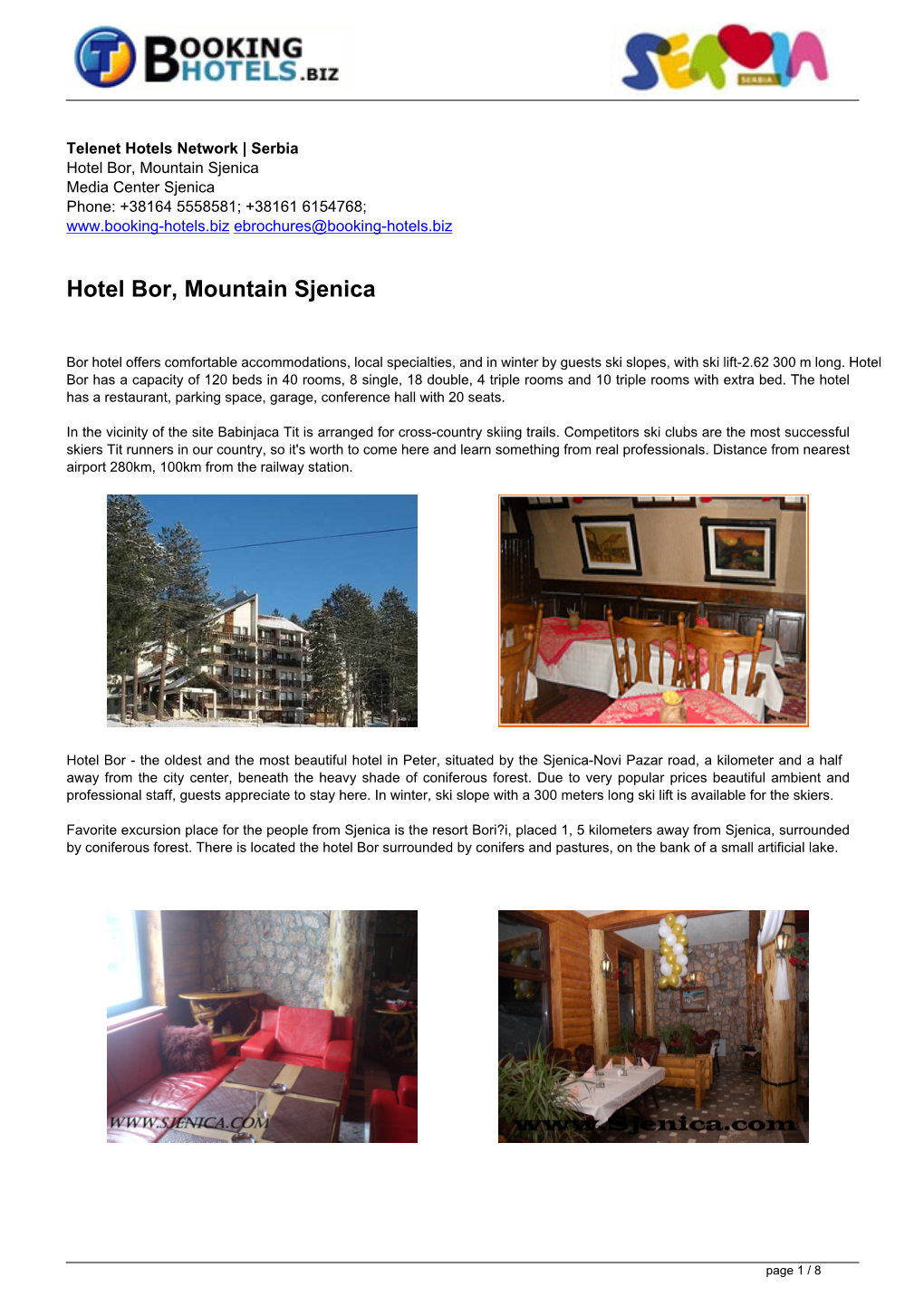 En Ebrochures 300 | Hotel Bor, Mountain Sjenica