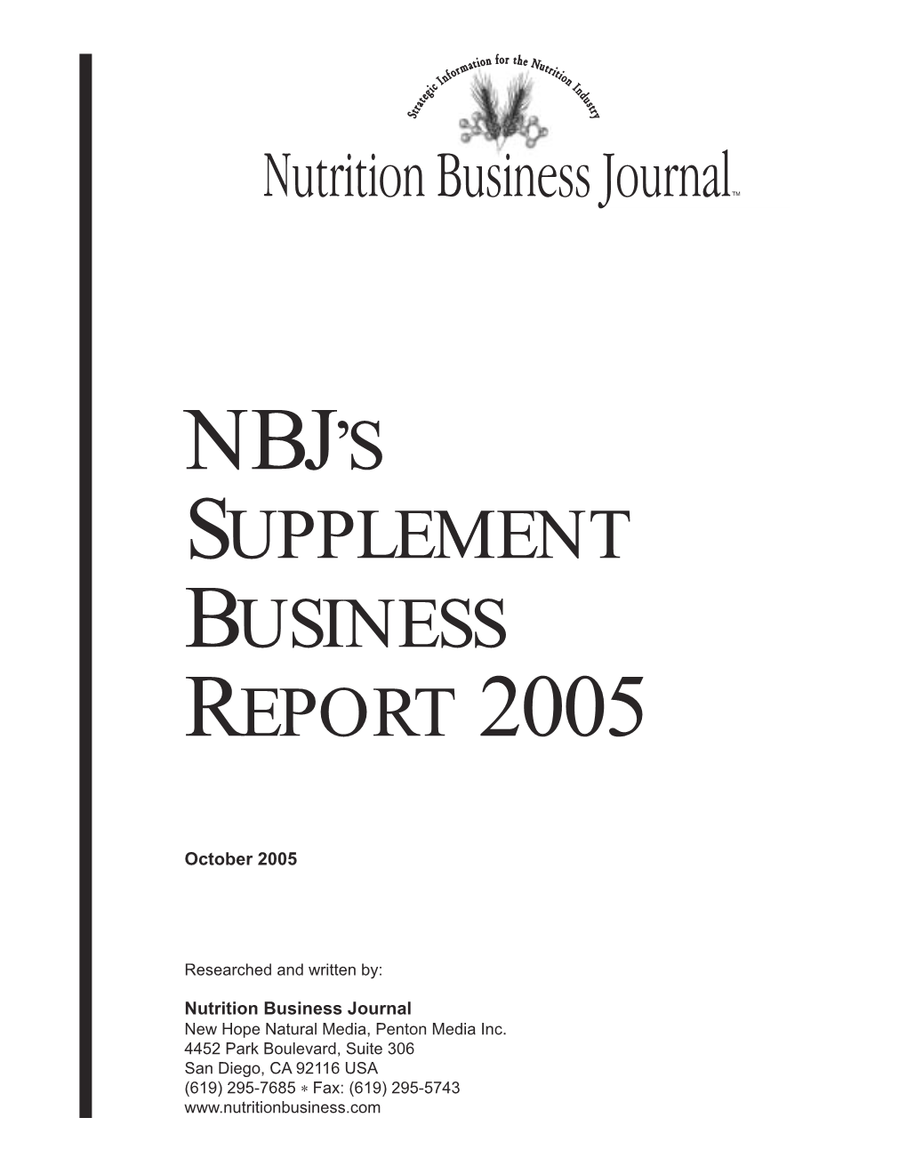 Nbj's Supplement Business Report 2005