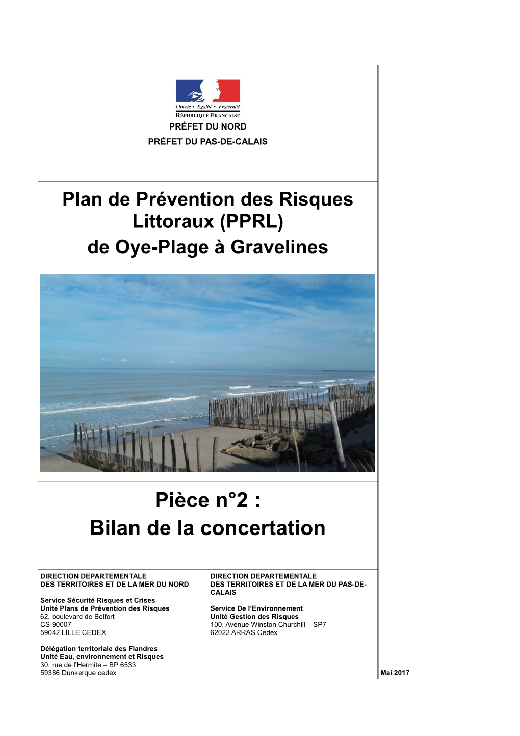 Bilan De La Concertation PPRL Gravelines-Oye-Plage